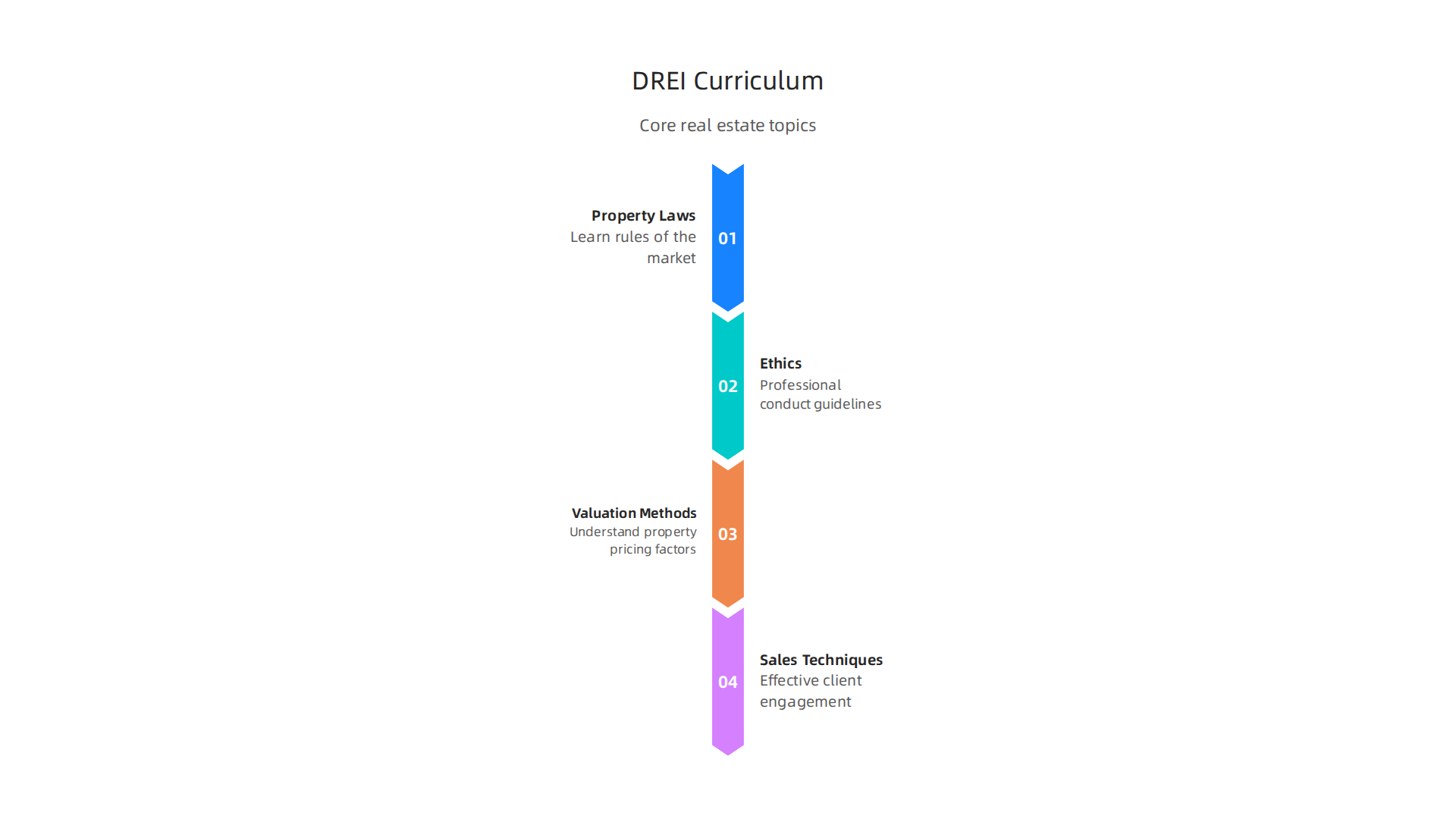 An overview of the foundational topics covered in DREI's RERA-accredited real estate courses.