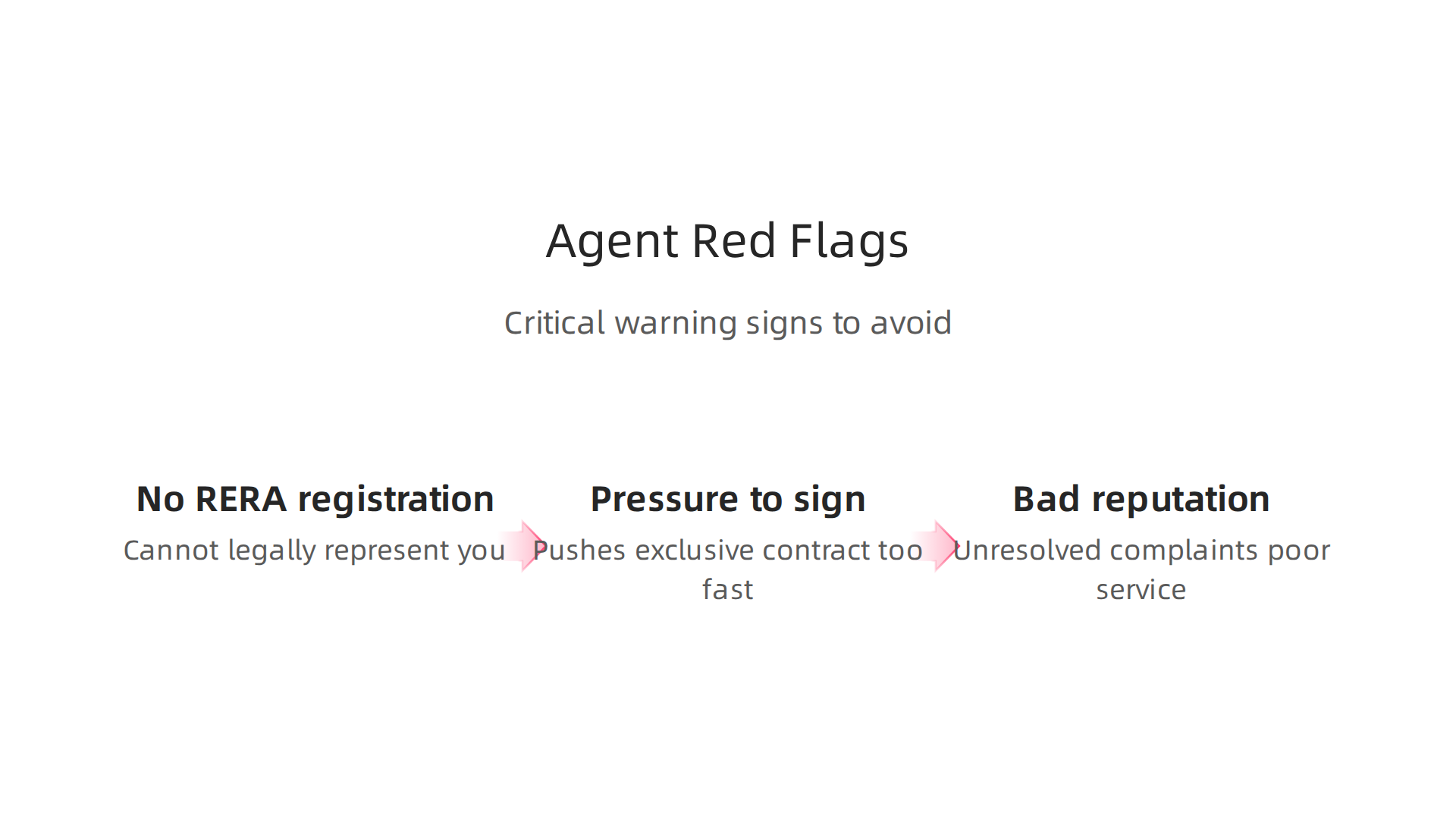 Critical warning signs to identify and avoid when choosing a real estate company in Dubai.