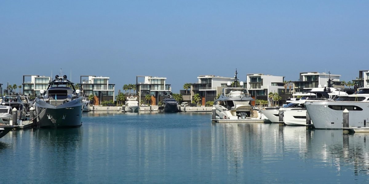 A serene view capturing the exclusive, private, and luxurious lifestyle associated with Palm Jumeirah.