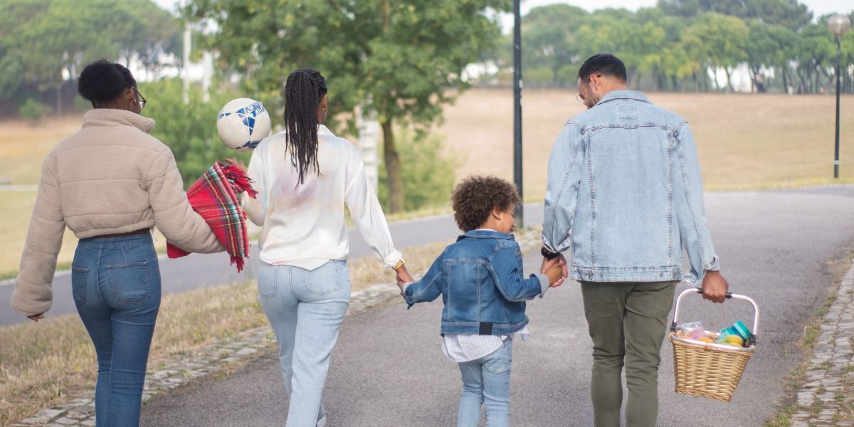 Families in Emirates Hills enjoy spacious green parks and walking paths as part of their community.