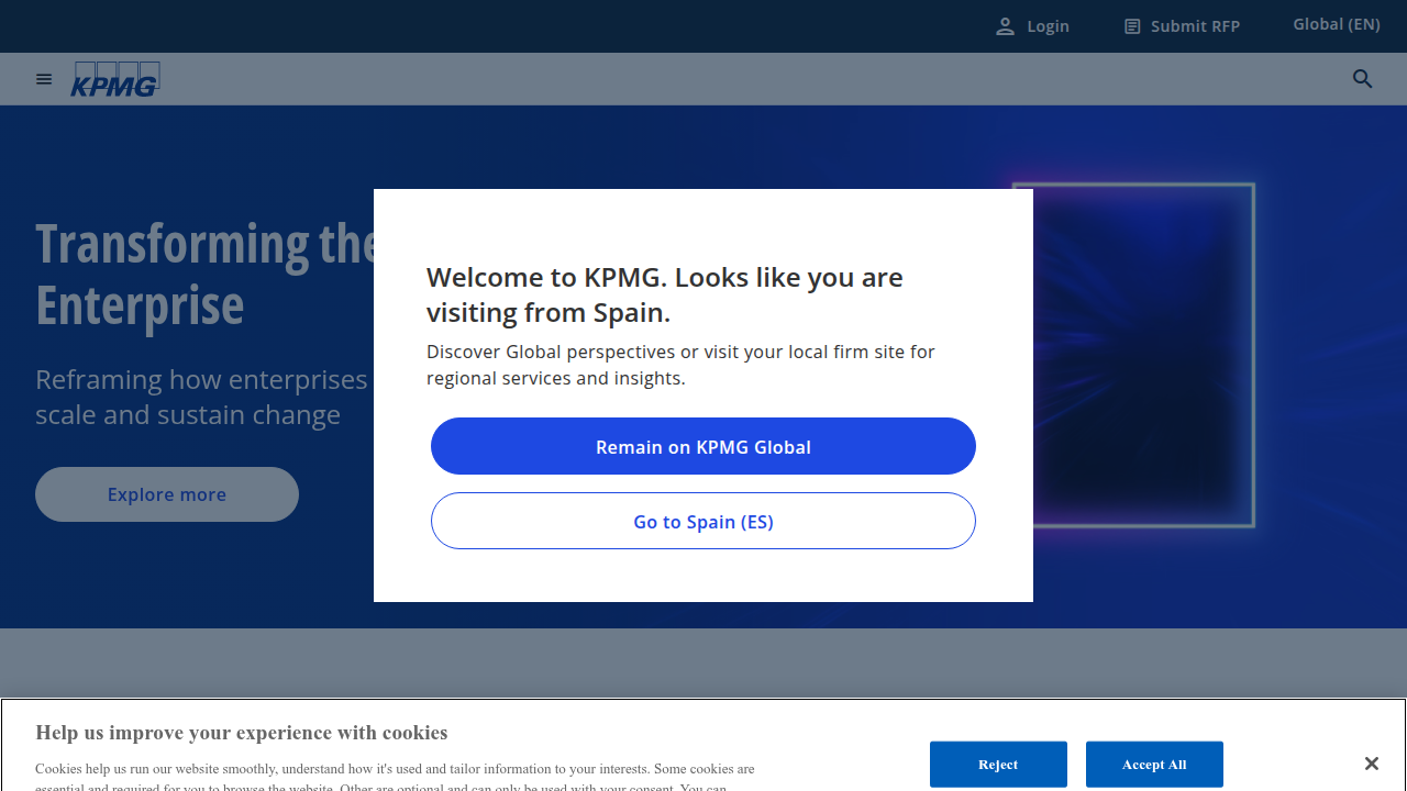 A screenshot of KPMG's global insights page, providing updates on Dubai's investor visa rules.