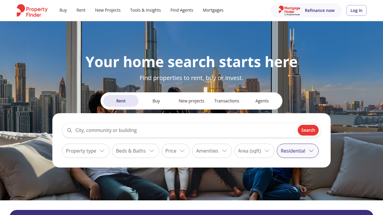 Explore current property listings and market trends on Property Finder, a leading real estate portal in Dubai.