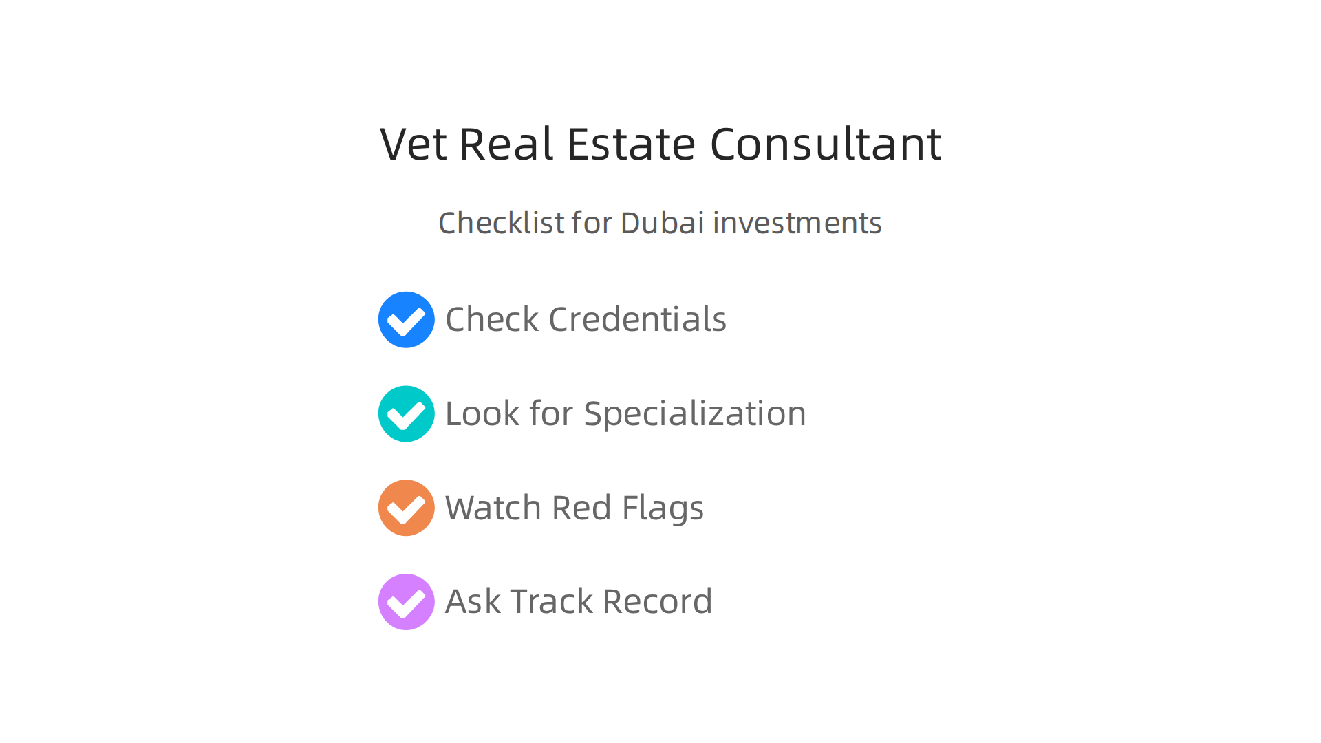 A checklist to help investors vet and select the most suitable real estate consultant.