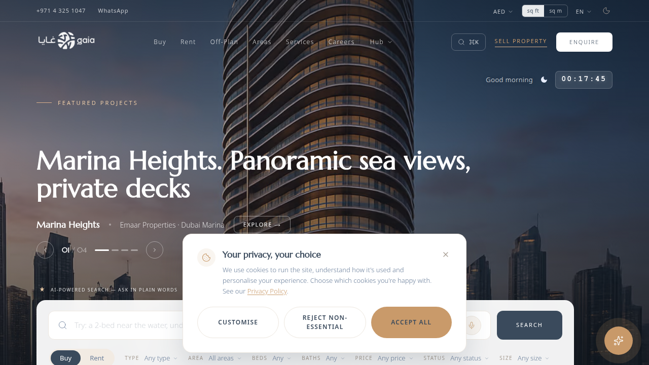 Gaia Realty, a real estate agency offering insights into Dubai's property market.